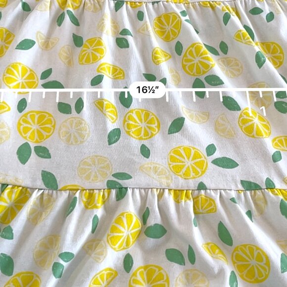 Cat & Jack Lemon Print Summer Dress Size L 10/12 - Picture 6 of 8